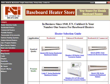 Tablet Screenshot of baseboardheaterstore.com